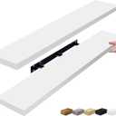 Sorbus Floating Shelves for Wall - 48 Inch Long Bathroom Shelves, Wall Decor for Bedroom, Kitchen, Living Room & Book Storage - Mounted Floating Shelf with Invisible Brackets (White, Pack of 2)