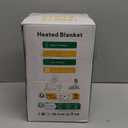 Electric Heated Blanket Throw 50''x60''Size Faux Fur Heating Blanket 10 Heating Settings, 1-8h Timer & Overheat Protection, Machine Washable, Soft Flannel and Sherpa Full Body Warmth (Black)