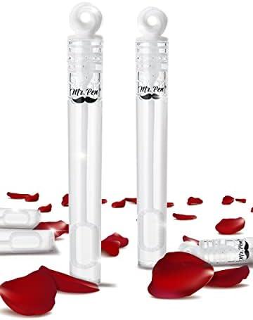 Mr. Pen- Mini Bubble Wands, 16 Pack, White Bubble Stick Toy for Wedding Supplies, Anniversaries, Valentine's Day Gift, Celebrations, Wedding Send Off, Party Favor for Guests