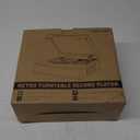 Vinyl Record Player with Built-in Speakers Bluetooth Record Player Support Bluetooth in & Out High Fidelity 3-Speed Turntable with AT-3600L Magnetic Cartridge Support RCA Output Auto Stop Walnut