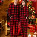 Kidukso Adult Check Onesie Pajamas Comfy Christmas Jumpsuit Zipper Sleepwear Family Matching loungewear for Women Men