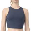 Womens Sports Bra Padded Crisscross Back Medium Support Sports Bras with Removable Cups for Workout Yoga (Blue, M)