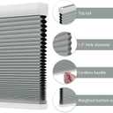 Changshade Cordless Cellular Shades, Blackout Room Darkening Black Out Honeycomb Blinds for Indoor Windows Bedroom, Pull Down Pleated Accordion Blind Easy Install, Shade Size 28" Wx50 H, Gray