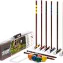 Franklin Sports Portable Backyard Croquet Sets - Complete 4 + 6 Player Croquet Sets with Mallets, Croquet Balls + Wickets Included - Outdoor Family Lawn Game Sets
