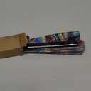 UV Glow Rave Fan, Bamboo Folding Clack Hand Fans Foldable for Men Women, Poping Fan for EDM Festival Line Dance Decoration, (Space Psychedelic, Large 13")