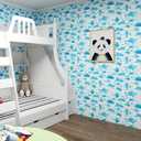 2 x Blue Fish Abstract Wallpaper 17.3"x 120" Peel and Stick Wallpaper Self-Adhesive Contact Paper Waterproof Vinyl Removable Wall Paper for Children's Room,Bedroom,Cabinets,Living Room
