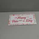 YQV Reversible St. Patrick’s Day Decor, 6x12In DoubleSided Valentines Door Decorations, Shamrock Welcome Wreath Sign Wall HangerC01