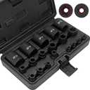 19pcs External Torx Plus Socket Set,6 Point Ep Socket EP4 EP5 EP6 EP7 EP8 EP8.8 EP10 EP11 EP12 EP14 EP16 EP18 EP20 EP22 EP24 EP26 EP28 EP30 EP32 with 1/2'' 3/8'' 1/4'' Dr E-Torx Plus Socket (19 Piece)