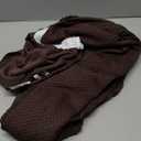 NeColorLife Rectangle Ottoman Cover Jacquard Fabric Slipcover Thick Stretchable Footrest Stool Covers for Oversized Square and Rectangle Ottoman, Medium, Brown