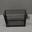 U Brands Desktop Hanging File Organizer, Black Mesh Metal, Letter Size, Steel Wire Document & Folder Organizer for Office Desk, Home, Classroom