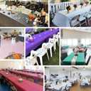 allgala 12-Pack Premium Plastic Table Cover Medium Weight Disposable Table Cloth- 54"x108"-Waterproof, Stain-Resistent, Easy Clean-Up for Parties, Events, Gathrings Everyday Use-Deep purple-TC58217