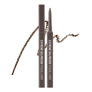CLIO Extreme Gelpresso Pencil Eyeliner, Gel Smooth Waterproof Formula, High Pigment Color, Smudge Proof Long Wear, Creamy Glide, Tightline Blend Control, Safe for Sensitive Eyes (004 Gray Brown)