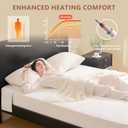 Homemate Heated Mattress Pad Twin Size - 3D Knitted Jacquard Electric Mattress Pad Twin Bed Warmer with Dual Controller, 10 Heated Setting - Auto Off 8 Hours, Fit Up to 30 Inch, 75"x39"