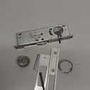 MaxxGeek Storefront Mortice Hook Door Lock, Commercial Door Locks Mortise Cylinder, Storefront Door Mortise Lock Hook Deadbolt(1-1/8" Backset)