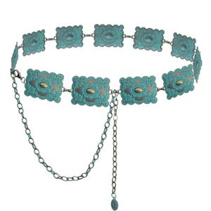 TOPACC Concho belts for Women Western Metal Cowgirl Boho Chain Belt for Dresses Jeans Country Concert Outfit