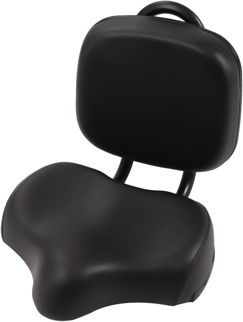Bike Seat Bike Seat for Men and Women Comfortable Extra Wide Bicycle Seat Bike Saddle Comfort Soft Back Rest Cushion for Tricycle Mountain Exercise Bike (Black)