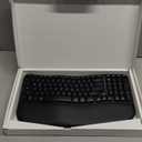 Nulea RT08 Wave Keys Wireless Ergonomic Keyboard with Cushioned Palm Rest, 2.4GHz Ergo Cordless USB Computer Keyboard, Comfortable Natural Typing, for Laptop, Mac, Windows Black