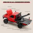 1/12 RC Crane Truck, MN-82T LC79 RTR RC Crawler, 4WD Off-Road Tow Car RTR 2.4GHz RC Pick-up Trail Truck for Adults Hobby Toys (Red), Small
