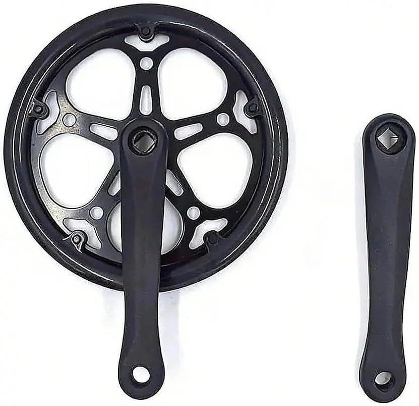 Durable Bike Crank Arm Set with Square Taper Spindle, Ideal for City Folding Bicycles. Enhances Cycling Performance with Smooth Shifting.