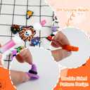 12 Pcs Halloween Theme Silicone Focal Beads for Pens, 12 Styles Halloween Pumpkin Pen Charms, Cute Silicone Charms for Gift Making, Keychain DIY, Bracelet Necklace Jewelry Supplies