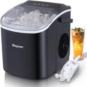 Ice Maker Countertop, Portable Ice Machine Self-Cleaning, Portable Ice Cube Maker with Ice Scoop and Basket, Ice Cube Maker for Home Kitchen Party