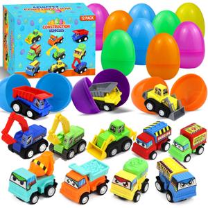Prefilled Easter Eggs with Mochi Squishy 28Pcs Cute Animals Mochi to Squeeze, Stress Relief Fidget Party Favor Classroom Class Exchange Prizes