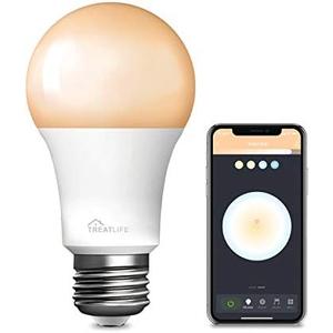 TREATLIFE Smart Light Bulbs, 2.4GHz WiFi LED Light Bulb, Dimmable Smart Bulb Compatible with Alexa, Google Home, SmartThings, UL Certified Warm White& Cool White(2700K-6500K), 800LM, E26, A19, 9W, 2 pcs