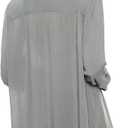 TOUSYEA Sleep Shirts for Women Button Down Shirts Long Sleeve Sleepwear Swimsuit Cover Ups Soft Pajama Tops (XL)