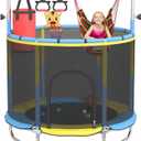 60 Trampoline for Kids,500lbs Capacity Indoor&Outdoor Toddler Trampoline