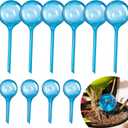 Bvrbaory 10 Pcs Watering Cans,Plant Watering Globes,Plastic Self-Watering Bulb for Indoor Outdoor Potted Flower,Blue