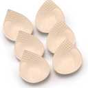 Bra Pads Inserts 3 Pairs, Bra Pads Sewn Padded for Sports Bra A/B/C/D Cup Beige or Black, Green or Grey or Pink Optional (Beige, XL)