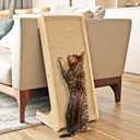 PETKARAY Cat Scratcher, Cat Sisal Scratching Ramp, L Shape Cat Scratch Pad for Indoor Cats, Wall Furniture Protector with Catnip Large