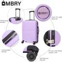 Luggage Set 3 Pieces -Suitcase Set - Luggage with Wheels - Check-in Luggage - PC + ABS Durable Suitcase Rotating Silent Wheels 3-Piece 20/24/28 Mint Green (purple)