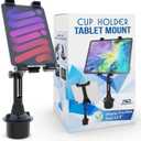 Randconcept - Cup Holder Tablet Mount for Car and Truck Tablet Holder with Heavy Duty Cup Holder Base, Compatible with 4.7-12.9 inch iPad pro iPad mini ipad 9th gen