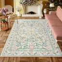 Lahome Boho Beige Rugs for Living Room 6x9, Washable Kids Rugs for Bedroom Girls, Farmhouse Soft Baby Carpet for Nursery, Non-Slip Carpet for Dining Room Playroom, Beige