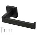 TocTen Toilet Paper Holder-Bathroom Tissue Holder Fit Big Roll Paper, Made of Thicken SUS 304 Stainless Steel, Square Paper Roll Holder Wall Mount Suitable for Bathroom, Kitchen, Office (Black, 6.5)