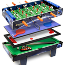 4 in 1 Game Table 28"– Multi Game Table for Adults and for All Family Featuring a Mini Air Hockey Table, Mini Ping Pong Table, Foosball Table, Pool Table - Fun Tabletop Game