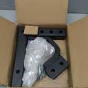 TOPTOW 64189 AdjustableTrailer Hitch Ball Mount with 5/8 inch Hitch Pin, 10 inch Drop Max, Fits 2 inch Hitch Receiver, Matte Black