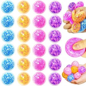 24 Pack Easter Egg Fillers with Relief Stress Balls Squishy Fidget Toys for Kids Teens Boys Girls Toddler Easter Basket Stuffers Hunt Birthday Party Favors Gifts School Classroom Prizes Supplies