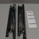 2PCS Spring Tension Curtain Rod 28 To 48 Inch Adjustable Expandable Black Tension Rod 7/8" Shower Curtain Rods No Drilling Spring Loaded Curtain Rod for Windows Bathroom Closet Bedroom Doorway Door