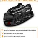 Headlight Assembly Compatible with 1999-2002 Chevy Silverado 1500 2500/2000-2006 Suburban 1500 2500 Tahoe, Headlamps with Bumper Lights, Fit OE Grill (Smoke Lens Amber Reflector)