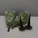 2 Pack 24Artificial Topiary Ball Tree with Spike Soft Cypress Realistic Faux Cedar Pines Spring Trees UV Rated Fake Shrubs for Spring Pot Fillers Front Door Porch Indoor Outdoor Decor