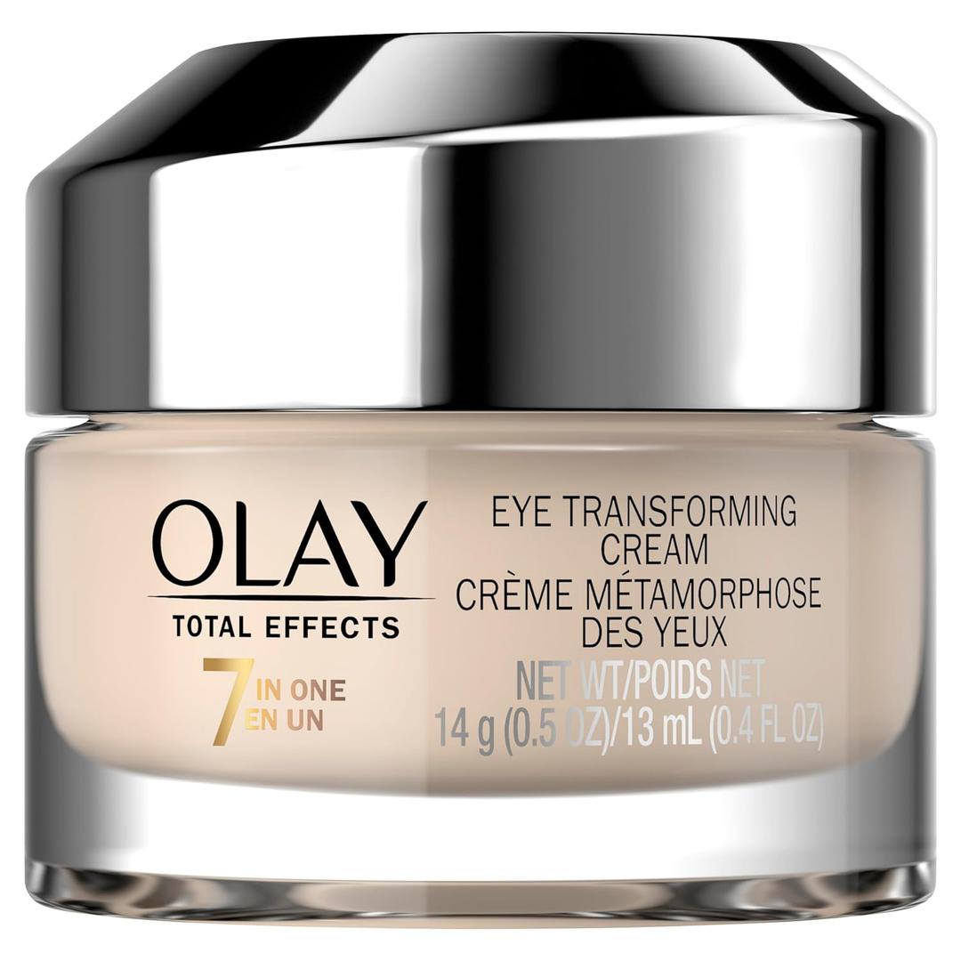 Olay Eye Cream, Total Effects Anti-Aging Treatment, 7-in-1 Hydrating, Evens Tone, Brightens, Smooths Line Lines, Minimizes Look of Pores, Firms, Reduces Dark Spots - Fast Absorbing, 0.5 Oz
