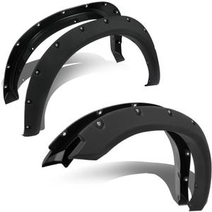 KUAFU Fender Flares Compatible with 2009-2023 Dodge Ram 1500 Classic Pocket Rivet Style Mud Guards Wheel Cover Protector Textured Black Front Rear Excludes R/T & Rebel