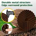 LAVEVE Corrugated Metal Garden Edging 8" x 20Ft, Landscape Edging Border for Lawn, Flower Bed, Garden Fence, Paver Edging (Coffee)