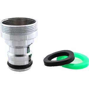 2PCS Washing Machine Hose Converter Parts - Stainless Steel Faucet Nozzle Adapter and Connector - Outer Diameter 24mm, Inner 22mm - Chrome Color