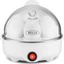 BELLA Rapid Electric Egg Cooker and Omelet Maker with Auto Shut Off, for Easy to Peel, Poached Eggs, Scrambled Eggs, Soft, Medium and Hard Boiled Eggs, 7 Egg Capacity Tray, Single Tier, White