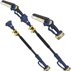 Cordless 2-in-1 Pole Saw & Mini Chainsaw, 6-Inch Brushless, 9.3FT Reach for Tree Trimming & Pruning,limb branch cutter Compatible with DeWalt 20V Battery (Tool Only)
