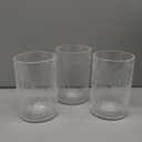 3 Pack Clear Crackle Glass Lamp Shade Replacement, 6-1/16" Tall, 1-5/8 Inch Fitter, Crackle Effect Cylinder Glass Lampshade Globe Cover
