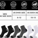 COOVAN 12 Pairs Mens Cushion Ankle Socks Men 12 Pack Low Cut Comfort Breathable Casual Socks